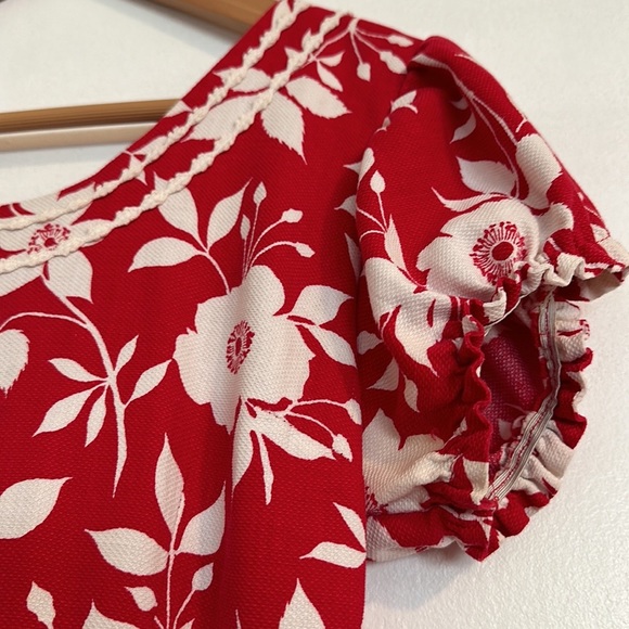 Western Fashions red floral western or square dance dress - Picture 5 of 8